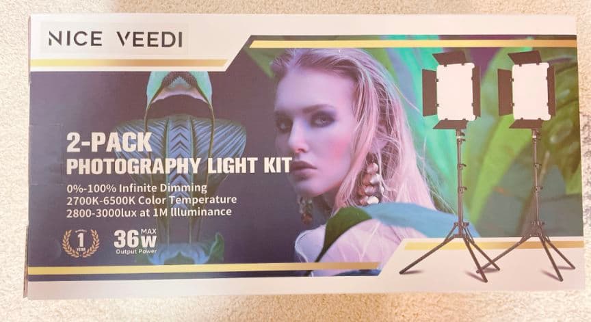 撮影用ライト 2パックLEDビデオライト 36W 調整可能 2700-6500K