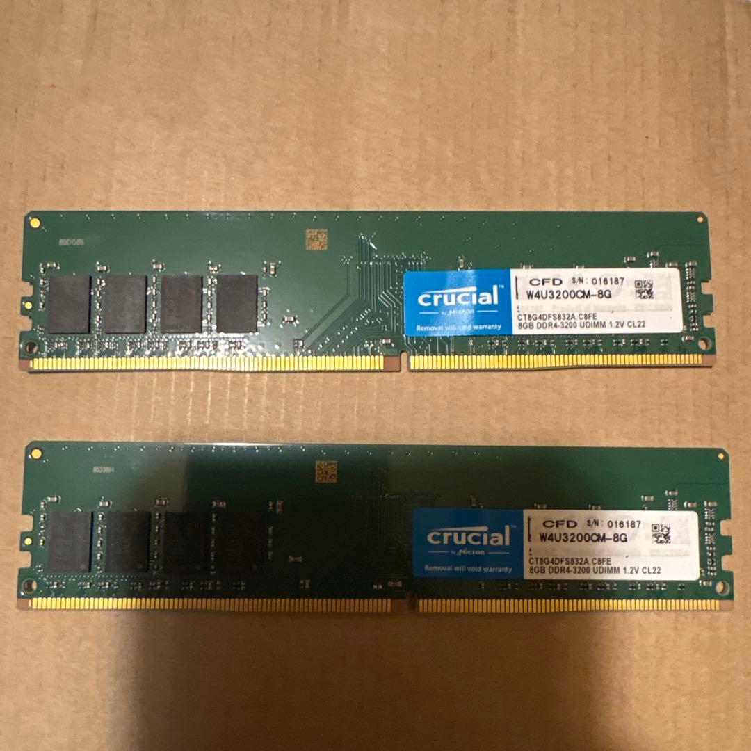 メモリー CFD crucial DDR4-3200 8GBx2 16GB