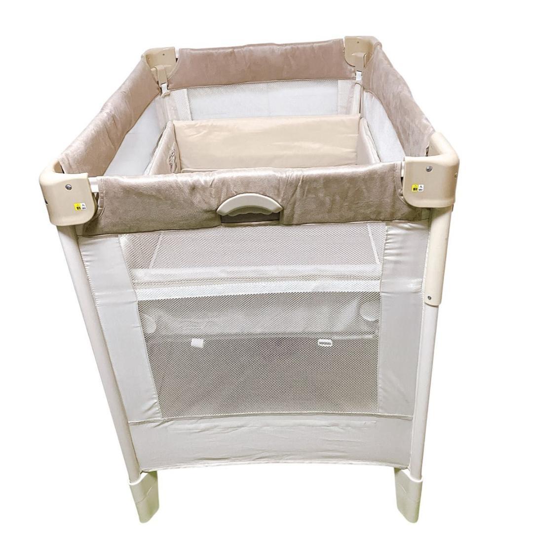 アップリカ ココネルエアープラス ベビー ベッド シュークリーム GR 美品