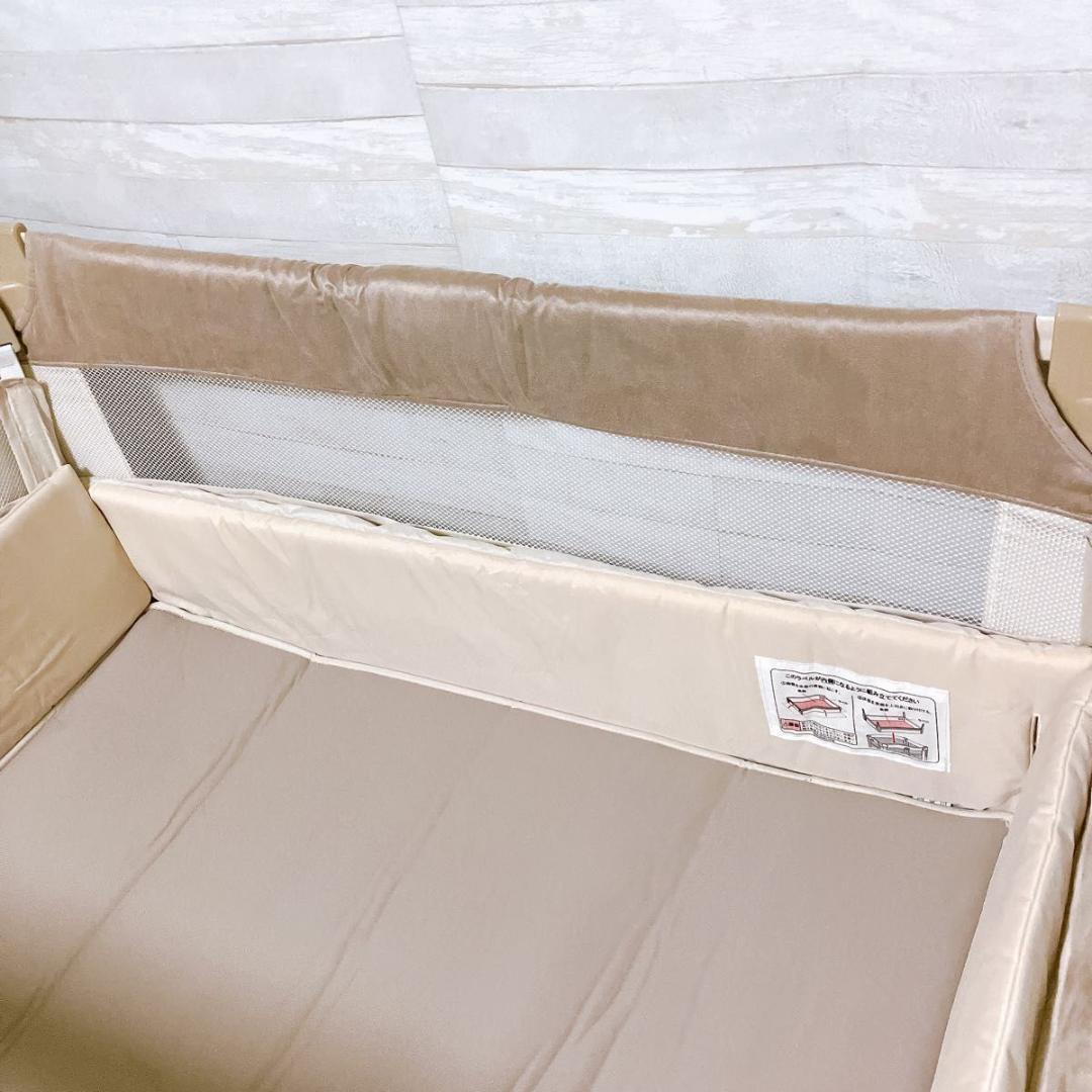 アップリカ ココネルエアープラス ベビー ベッド シュークリーム GR 美品