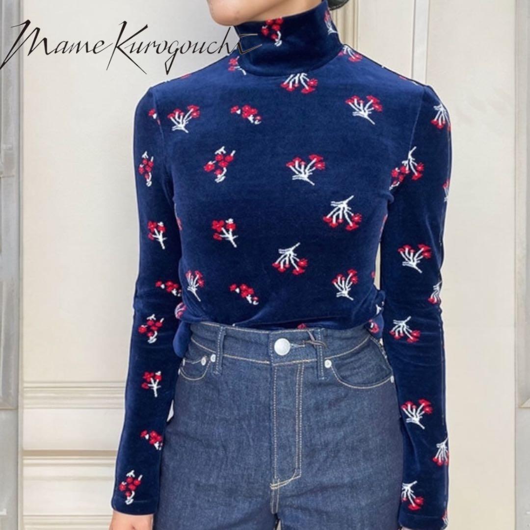 【限定カラー】Mame Kurogouchi ベロア トップス カットソー 長袖
