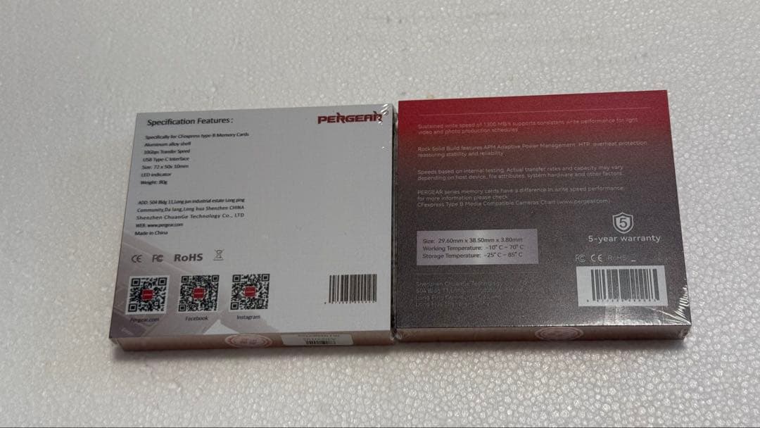 PERGEAR CFExpress-B 2TB メモリーカードとカードリーダー