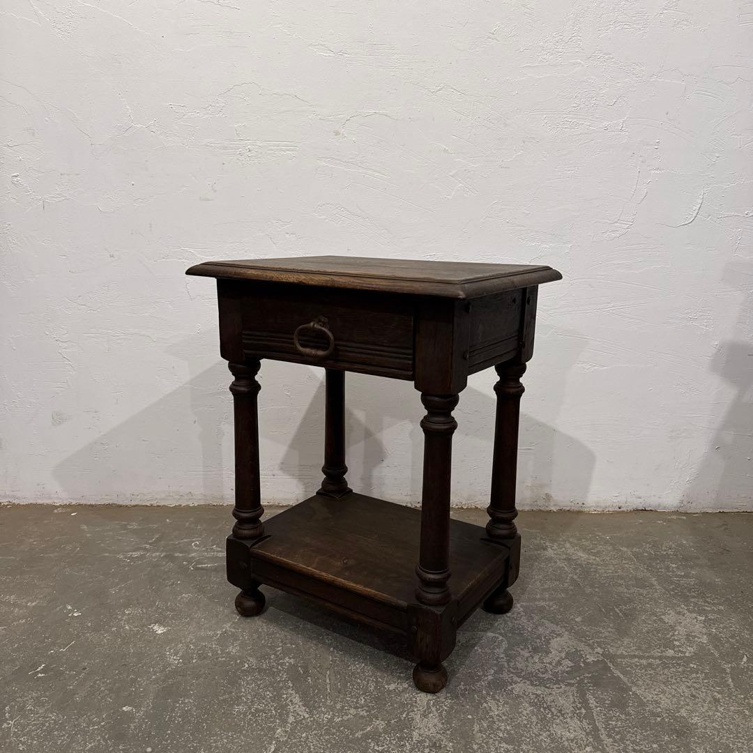 ビンテージ　木製サイドテーブル　ベッドサイドテーブル