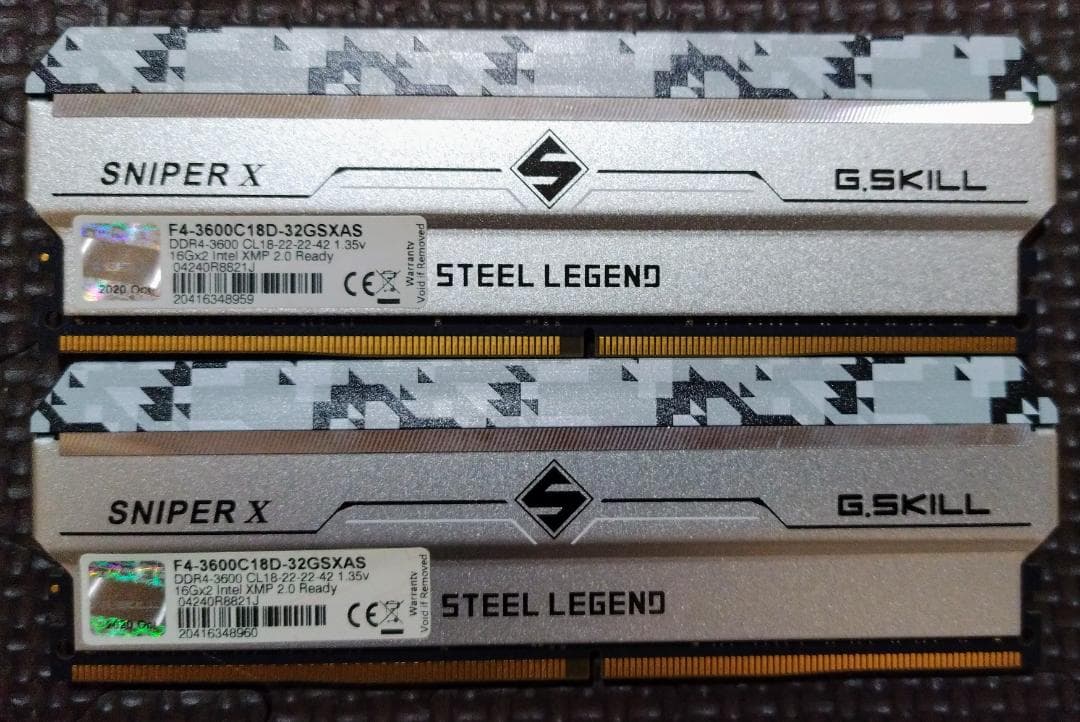 F4-3600C18D-32GSXAS（16GB×2枚、合計32GB)