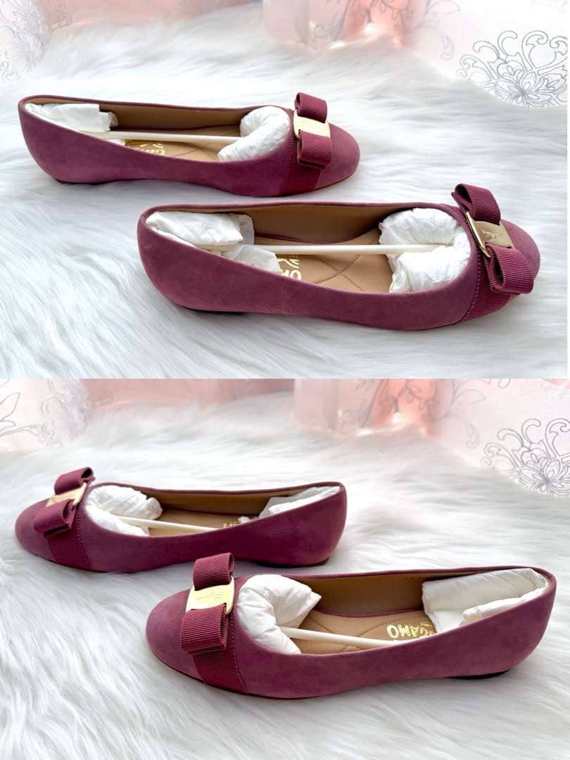 【新品未使用♡最終値下げ】Ferragamo フェラガモ ヴァラリボン スエード