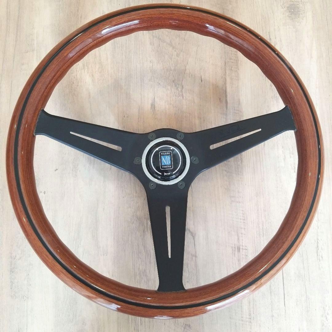 NARDI☆ナルディクラシックウッド&ブラックスポークディープコーン/N771