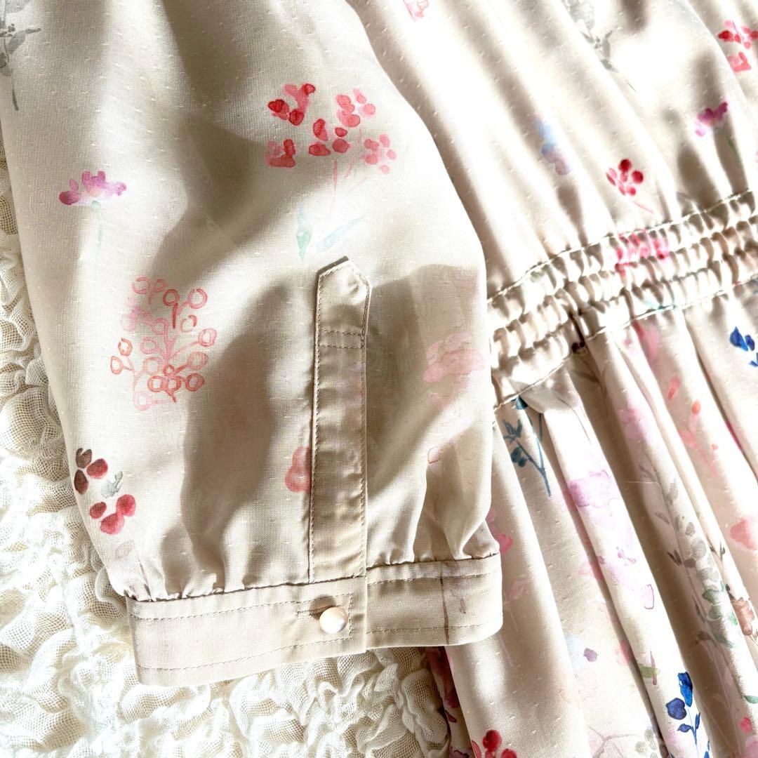 未使用級✨ローズティアラ吹き上げフラワープリントロングワンピース　3XL