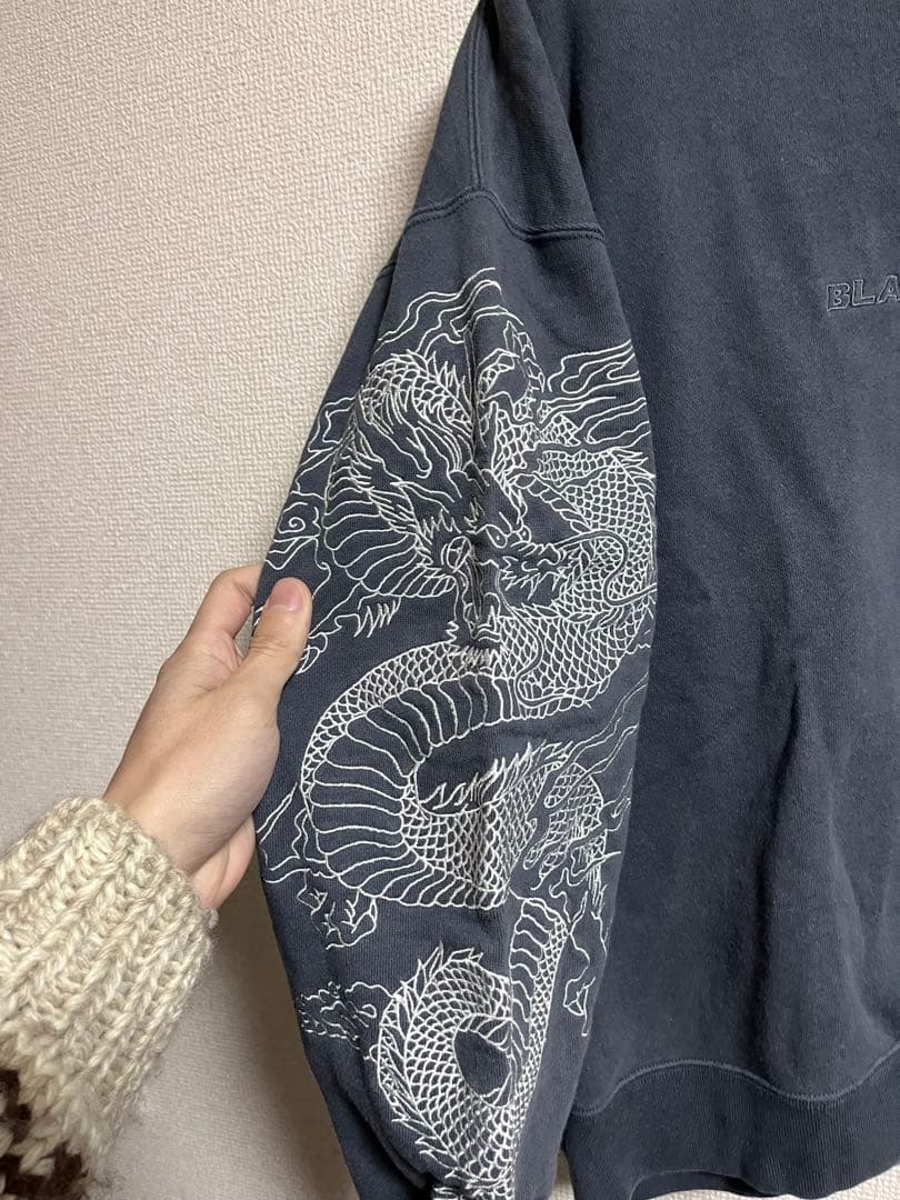 Black Eye Patch ブラックアイパッチ　B印　ドラゴン刺繍スウェット