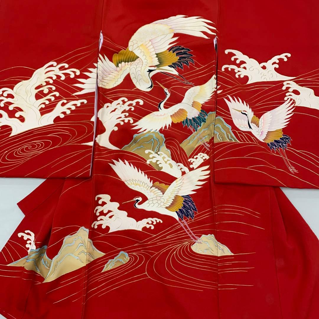 KOTE2　新品　最高級正絹産着京友禅手描き美術、特撰多色金刺繍入り、