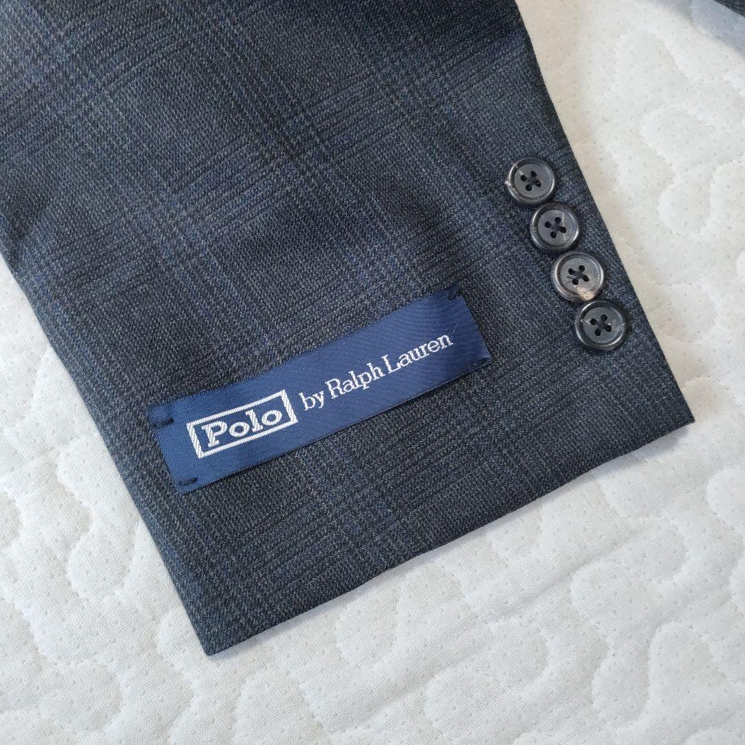 未使用品✨ポロバイラルフローレン　セットアップスーツ　グレンチェック　グレー