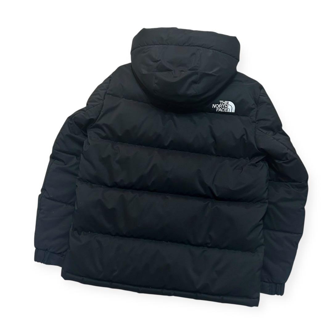 美品✨ノースフェイス ダウン L ブラック フーディー ジップアップ パーカー