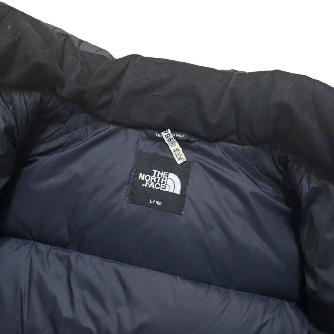 美品✨ノースフェイス ダウン L ブラック フーディー ジップアップ パーカー