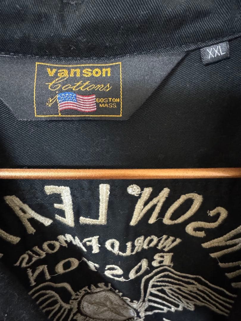 vanson バンソン つなぎ 刺繍 オールインワン XXL 羽 切替 2way