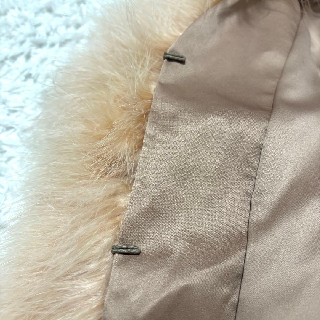 【美品】ルシェルブルー ターキーファー フェザーコート 40 L