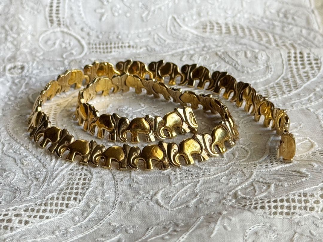 イタリア製 k18 エレファント ネックレス ヴィチェンツァItaly チェーン