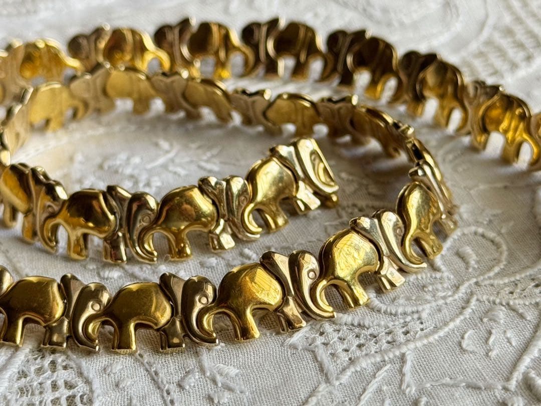 イタリア製 k18 エレファント ネックレス ヴィチェンツァItaly チェーン