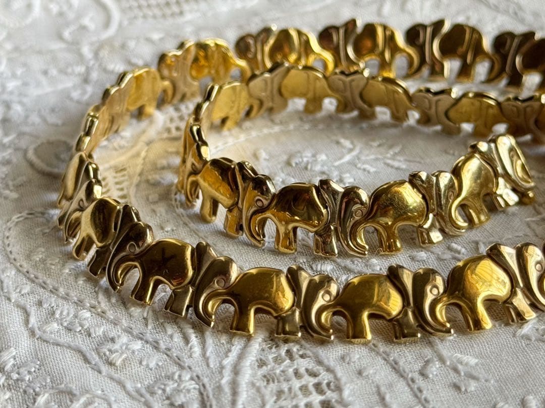 イタリア製 k18 エレファント ネックレス ヴィチェンツァItaly チェーン