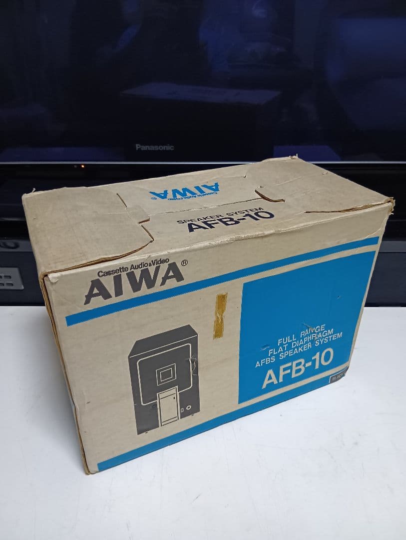 1980's　AIWA アイワ AFB-10 ペア スピーカー アンプ内蔵