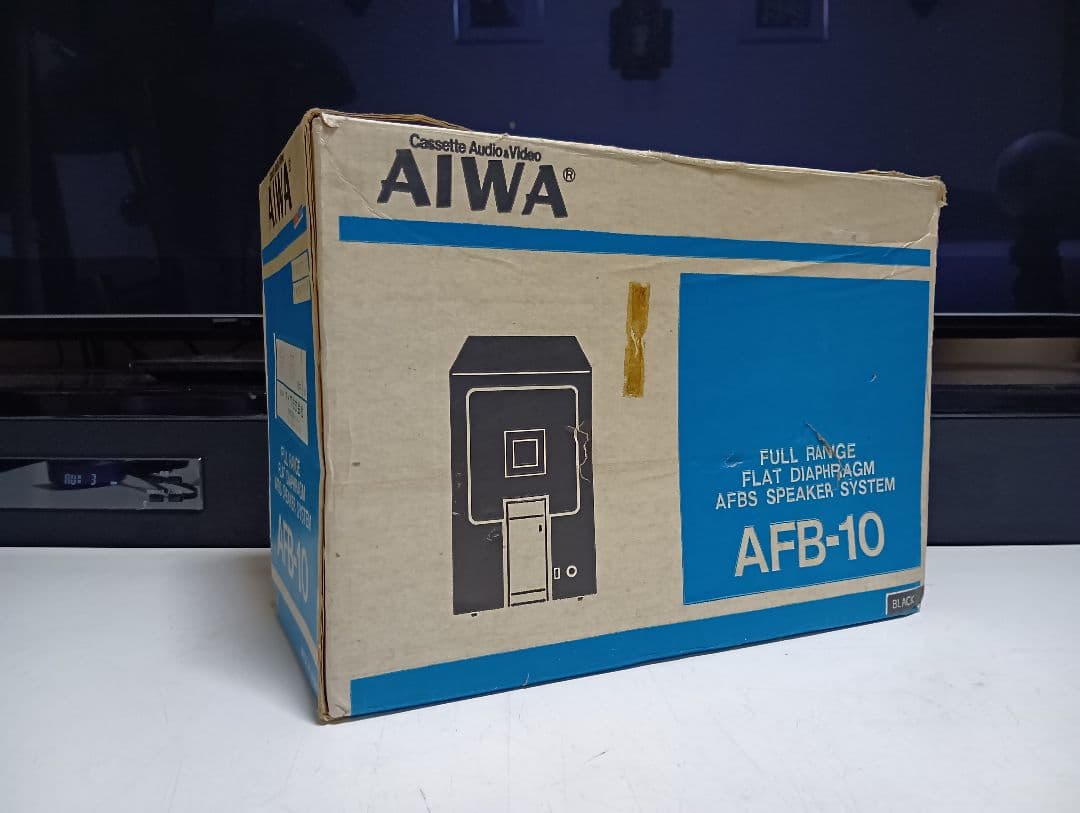 1980's　AIWA アイワ AFB-10 ペア スピーカー アンプ内蔵