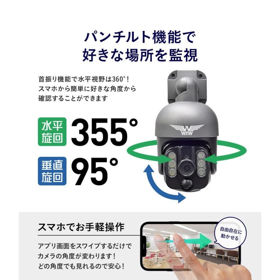 WTW 塚本無線 防犯カメラ ワイヤレス ソーラー WSP 最大18000mAh