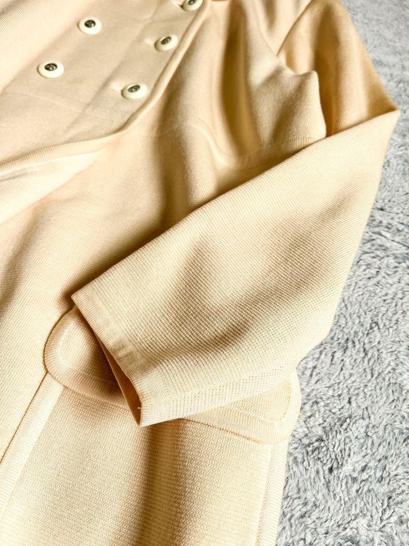 【FOXEY】フォクシー ウール100% ロングコート 金釦 アイボリー 38