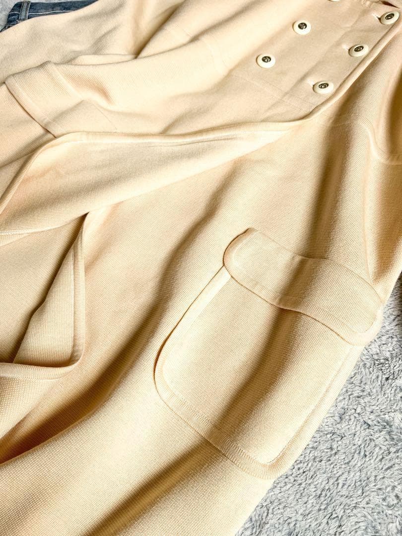 【FOXEY】フォクシー ウール100% ロングコート 金釦 アイボリー 38