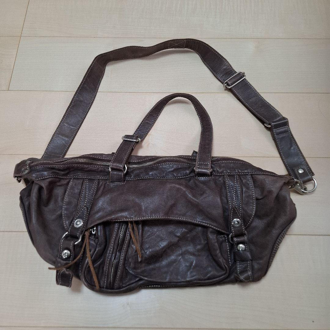 「激レア」「希少」「馬革」　TORNADO MART　ブラウン ショルダーバッグ