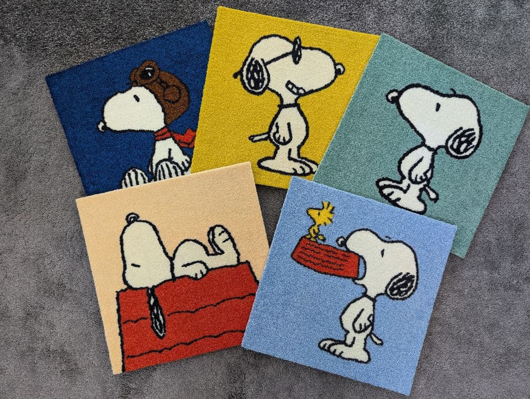 【希少　5枚セット】スヌーピーSNOOPY★パネルカーペット★ラグ★マット