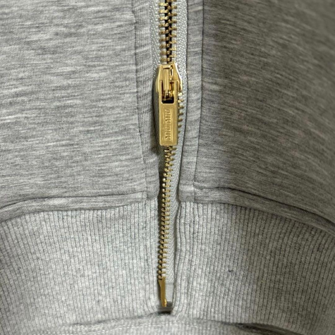 MIUMIU ダブルジップ パーカー フーディ グレー