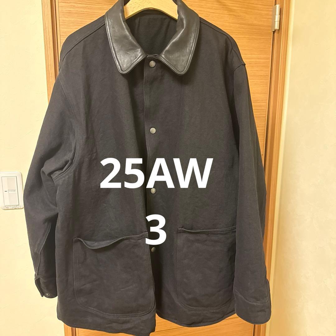 COMOLI デニムレザーワークジャケット　3