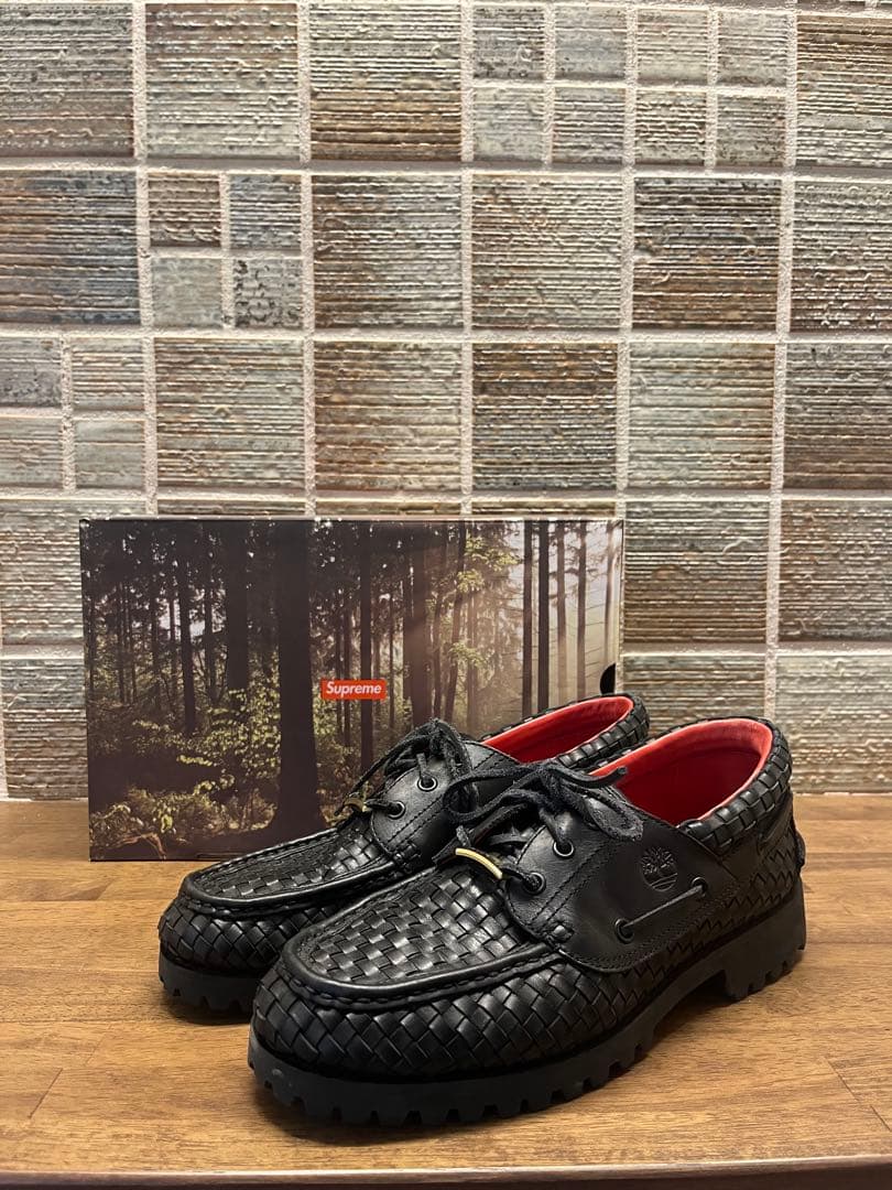 Supreme × Timberland 3-Eye woven US 9,5