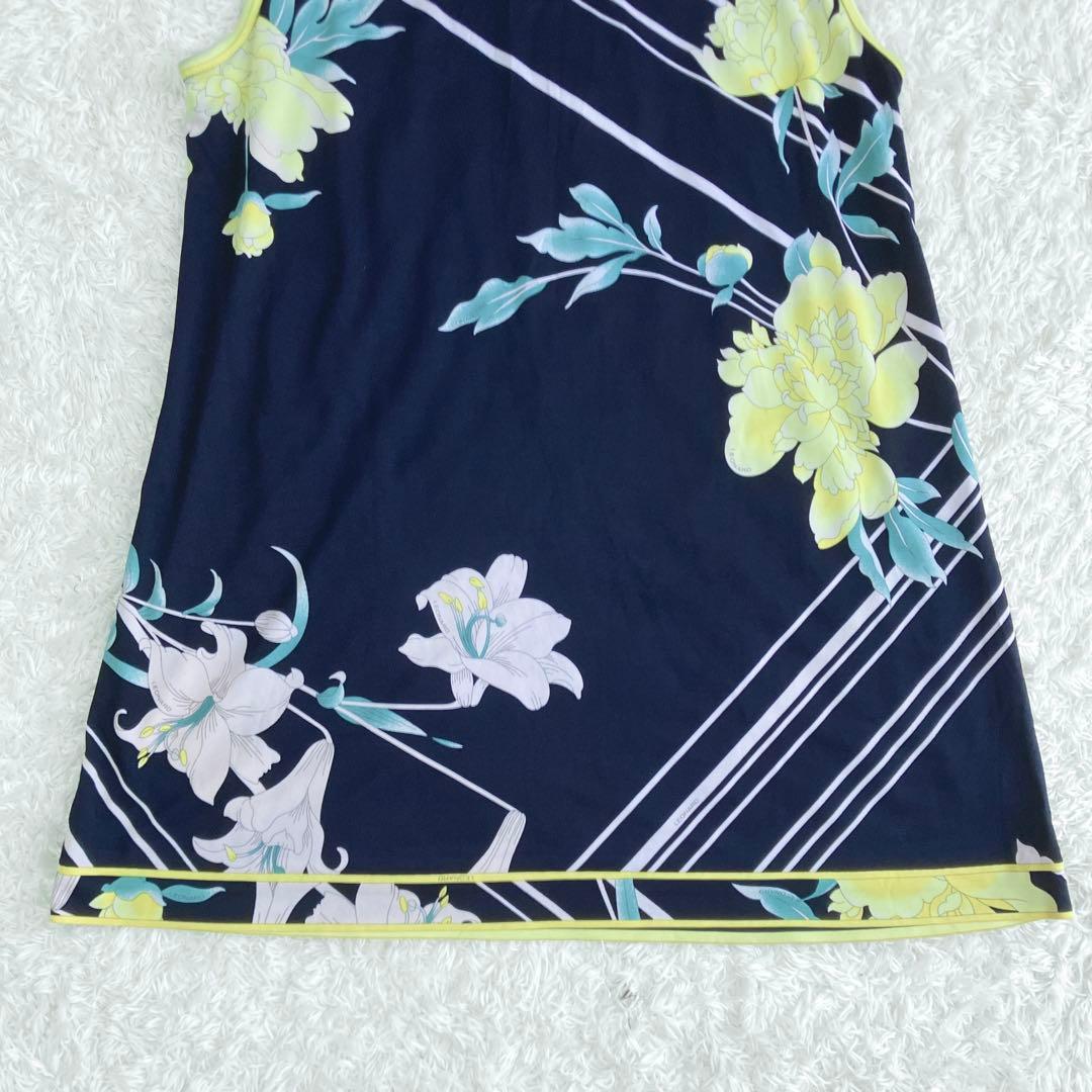 大きいサイズ✨近年 レオナール カットソー チュニック カンカン トリム 42