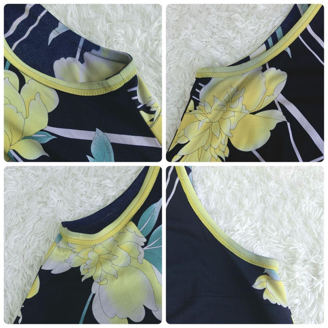 大きいサイズ✨近年 レオナール カットソー チュニック カンカン トリム 42