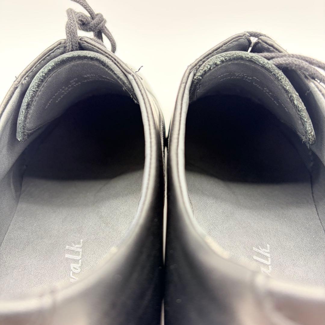 アシックスランウォーク ストレートチップ 25.5cm ブラック 内羽根 革靴