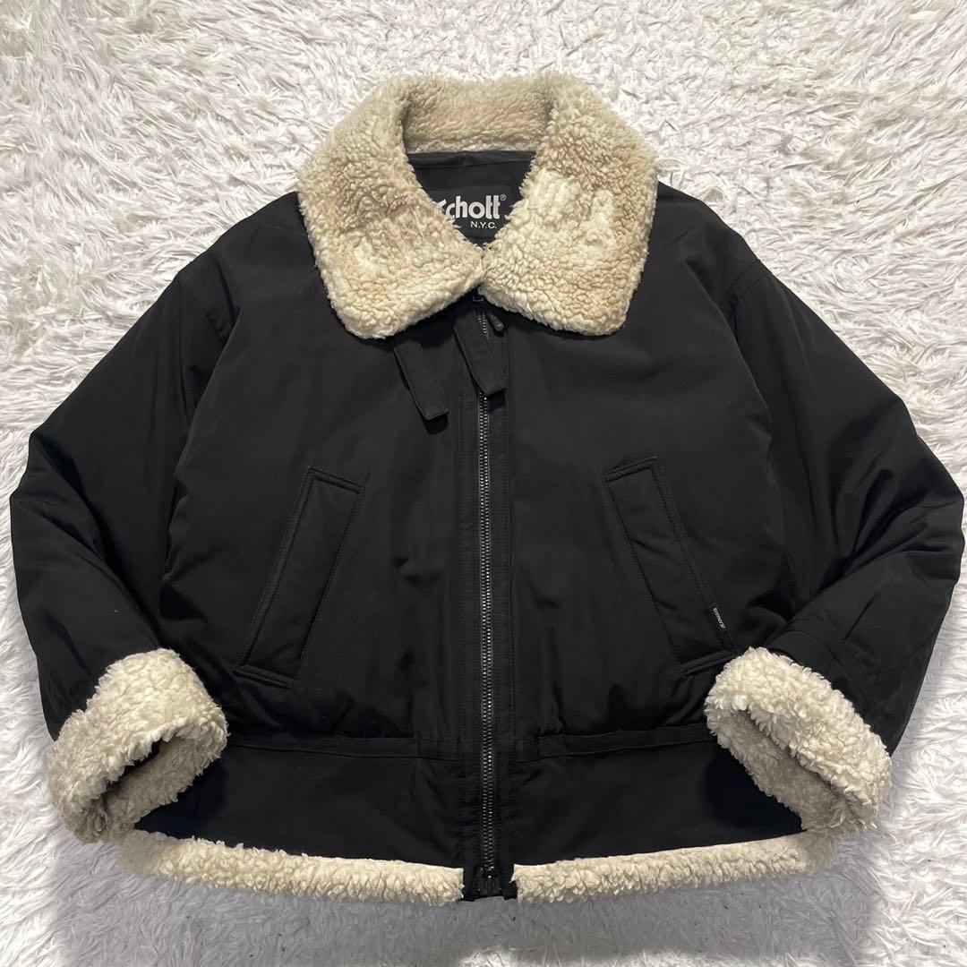 【希少】schott × JEANASIS 別注 B-3 フライトジャケット 黒