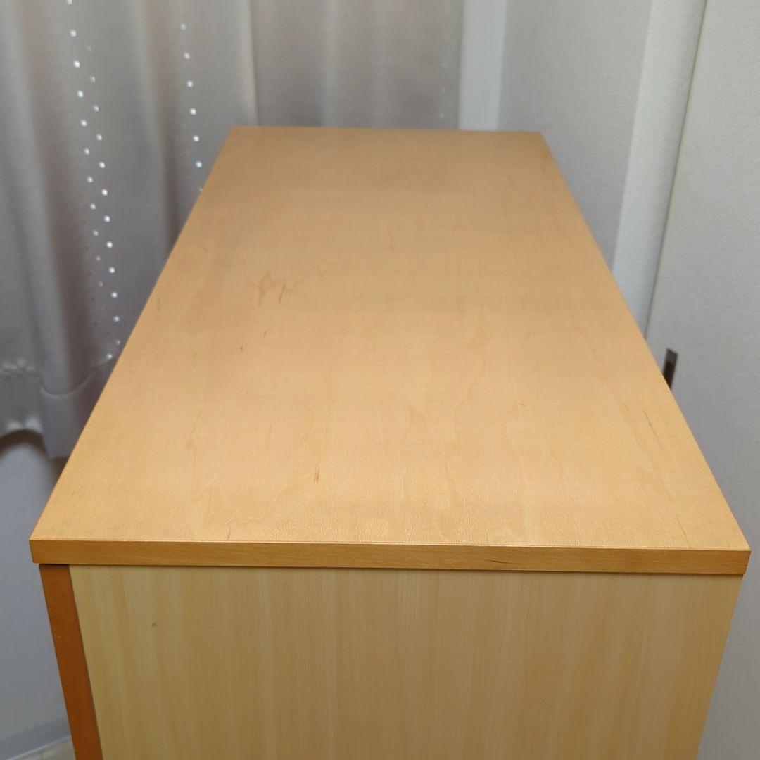 廃盤 無印良品 木製チェスト 6段ワイド メープル突板