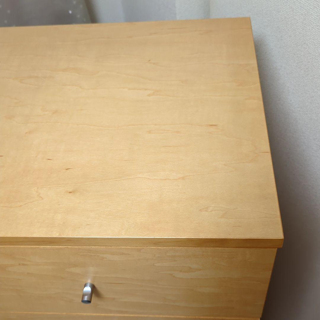 廃盤 無印良品 木製チェスト 6段ワイド メープル突板