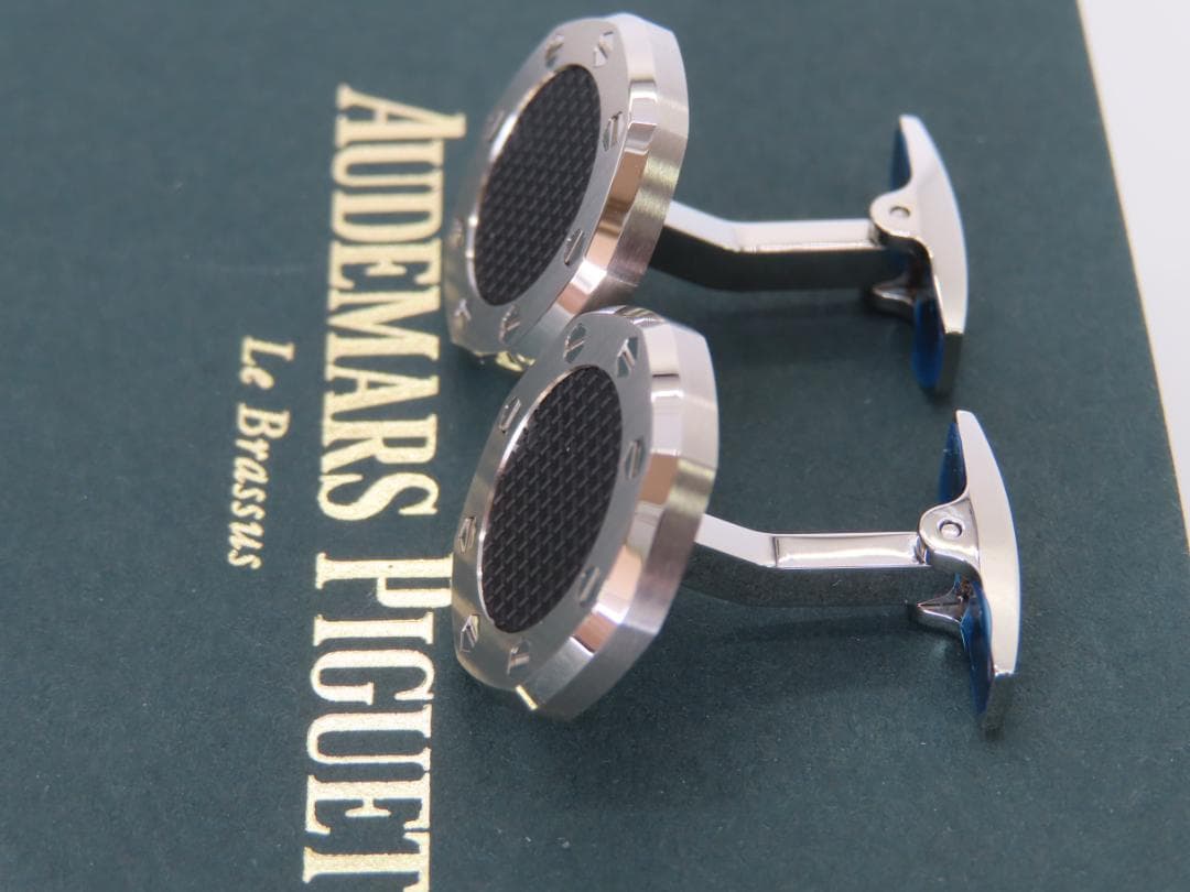 オーデマピゲ ロイヤルオーク カフス ボタン カフリンクス ブラック 黒 AP