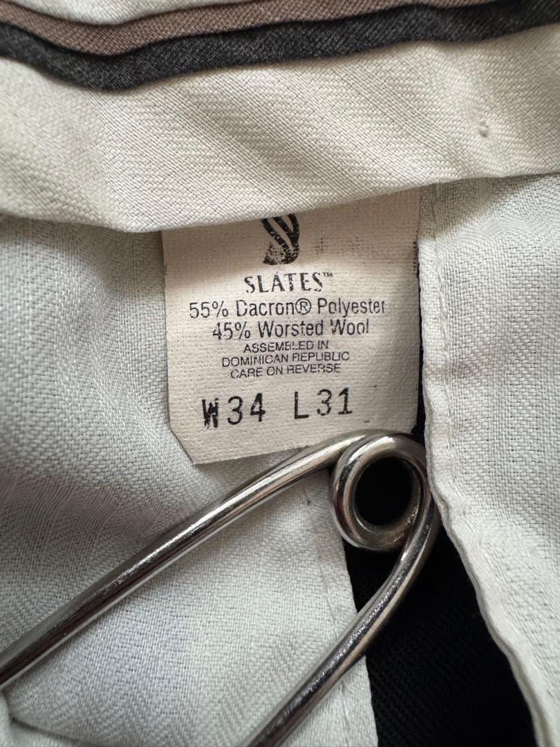 90's\"SLATES\"Levi's 2タックウールスラックス w34ドレープ