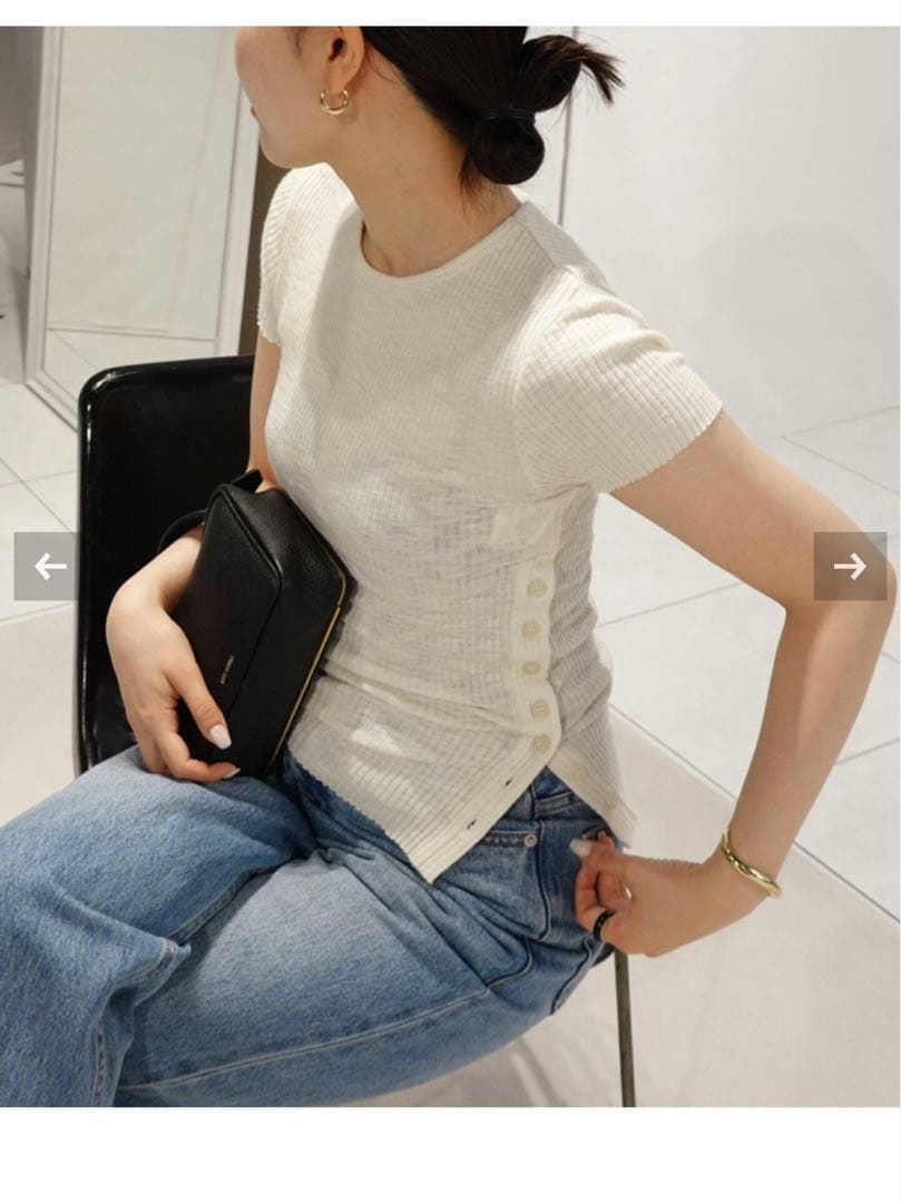 Plage le / ル SIDE BUTTON SLIT トップス