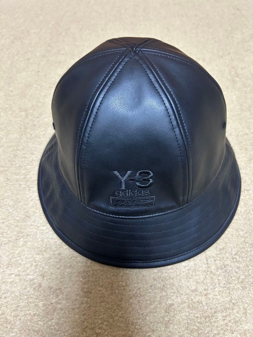 Y-3 バケットハット 黒 レザー