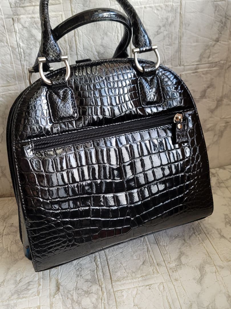 GENUINE CROCODILE SKIN 本クロコダイル バッグ 黒