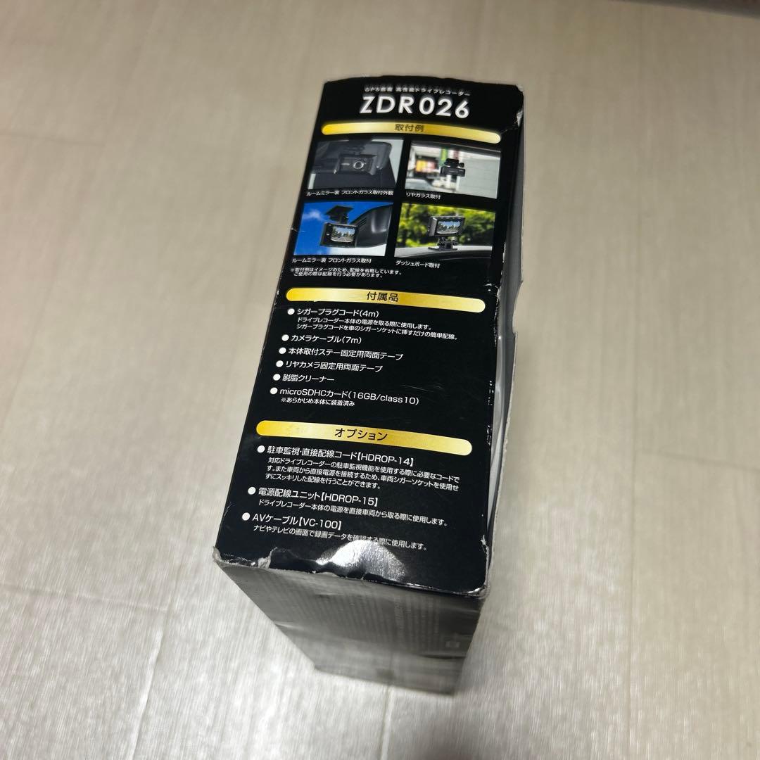 コムテック 車用 前後2カメラ ドライブレコーダZDR026