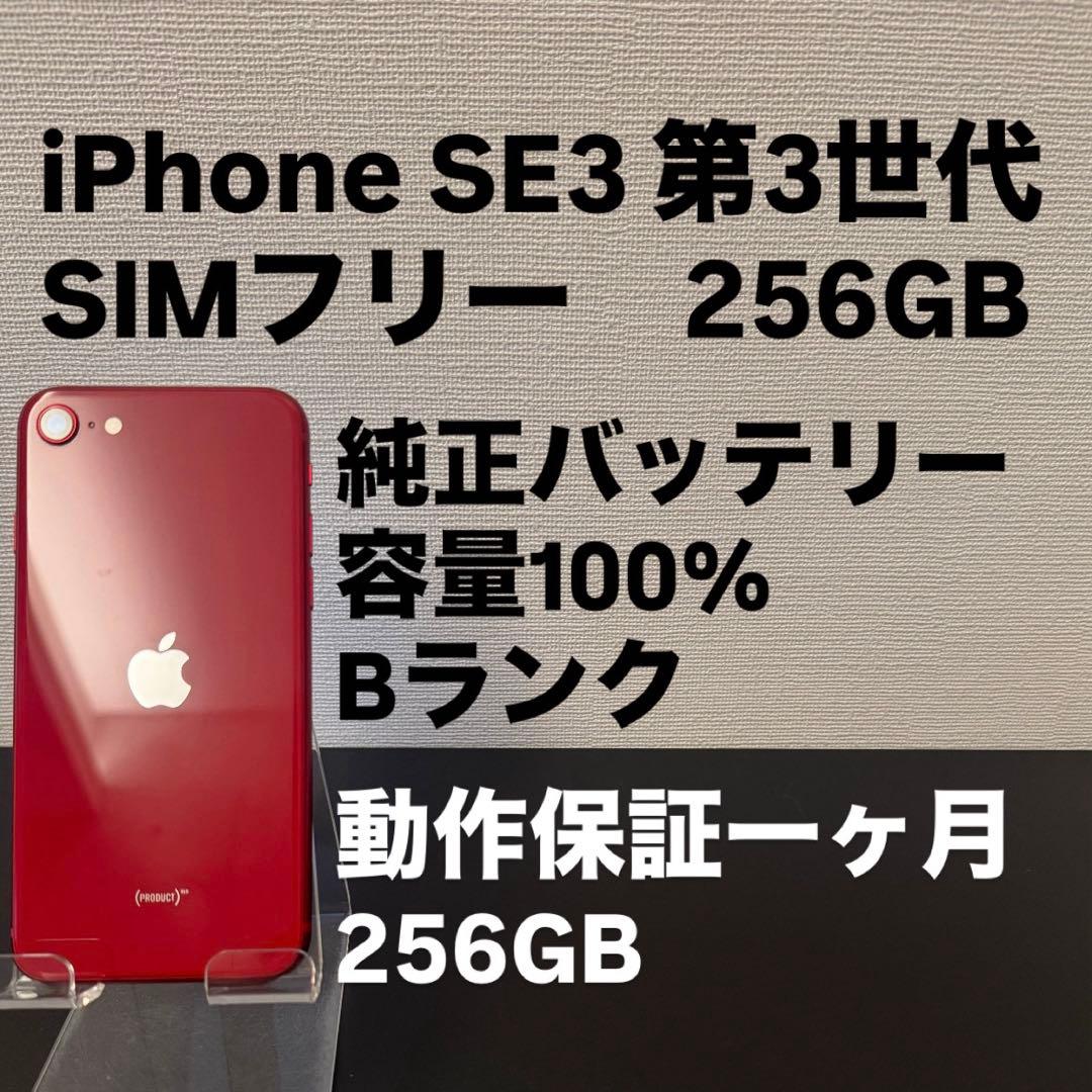 美品 256GB Apple iPhone SE 3 第三世代 レッド