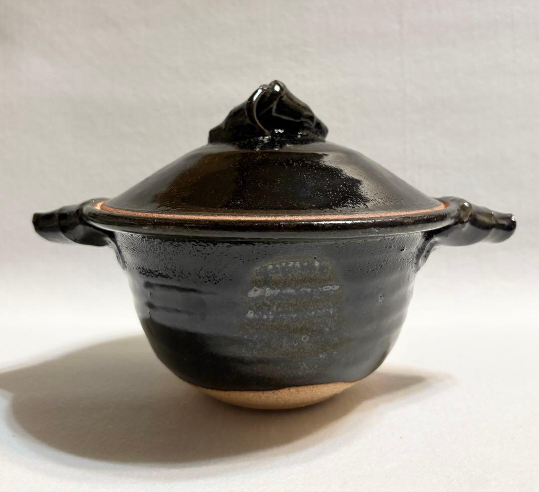 稲葉直人 黒織部 一人鍋 土鍋 キャセロール 1人鍋 陶芸 直人