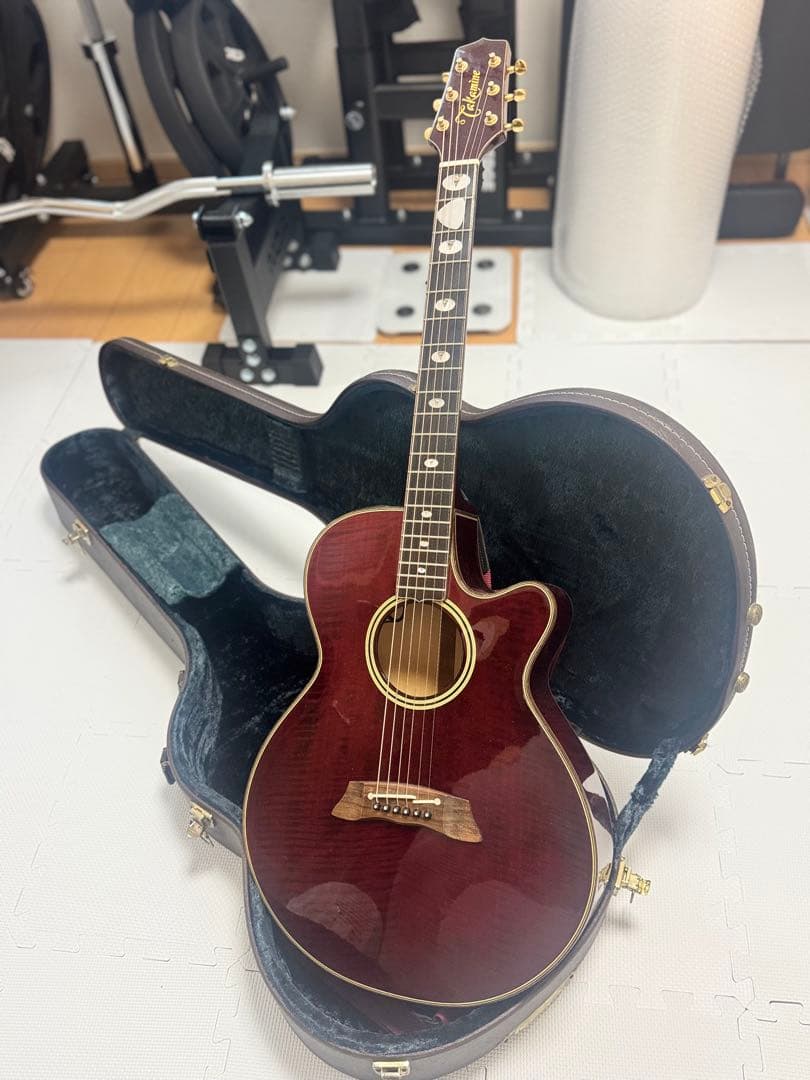 【美品】希少赤カラー Takamine エレアコ　NPT-115