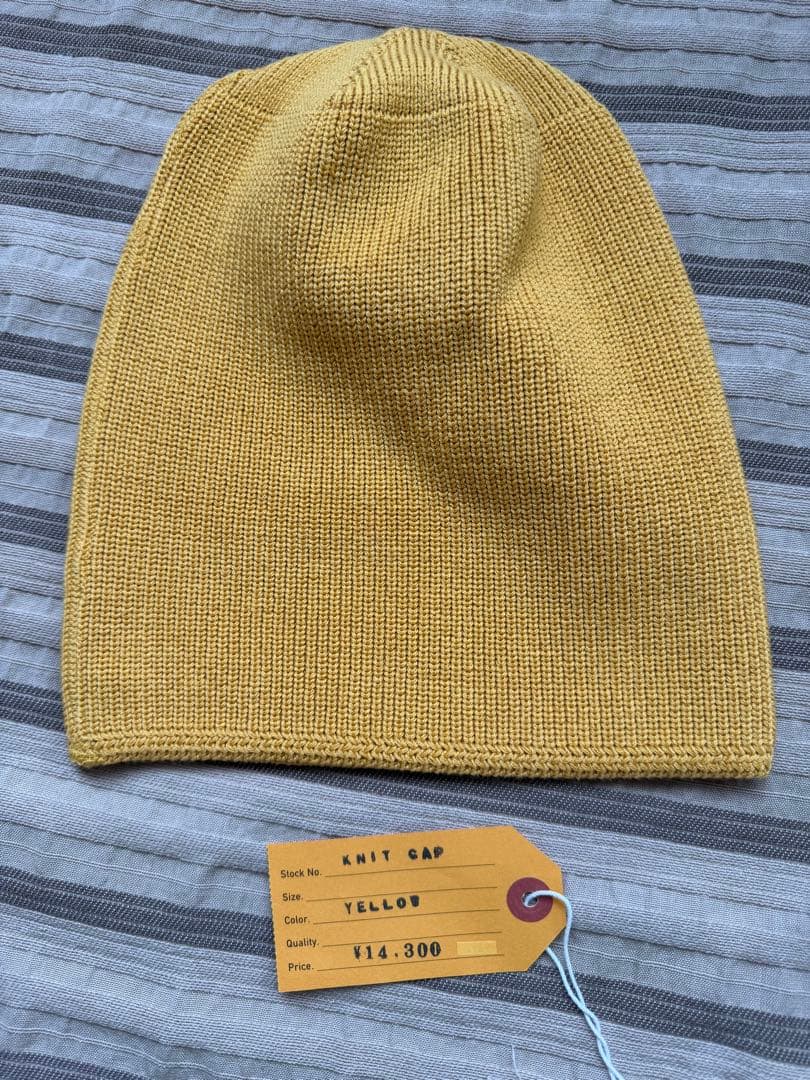 ブッチャープロダクツ イエロー ニットキャップ アットラスト