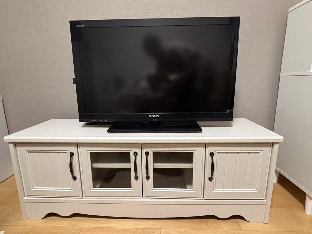 ホワイト木製テレビ台