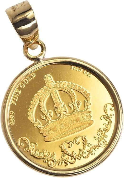 【24金×18金】クラウンデザイン チャーム ペンダントトップ K24×K18