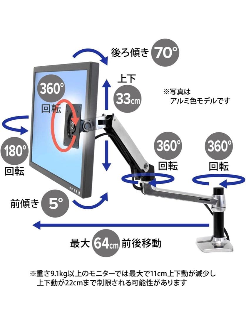 ERGOTRON エルゴトロン LX モニターアーム